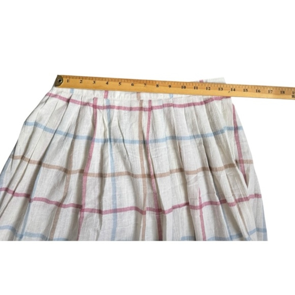 VTG 60s USA Made plaid Bohemian /beach lightweight‎ Maxi skirt sz Medium - Picture 6 of 7